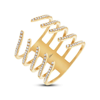 14k Yellow Gold Diamond Lady's Ring - 0.36ct