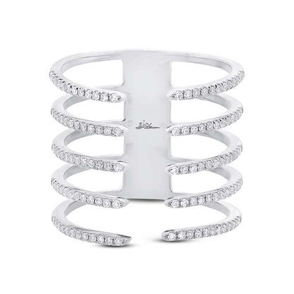 14k White Gold Diamond Lady's Ring - 0.39ct