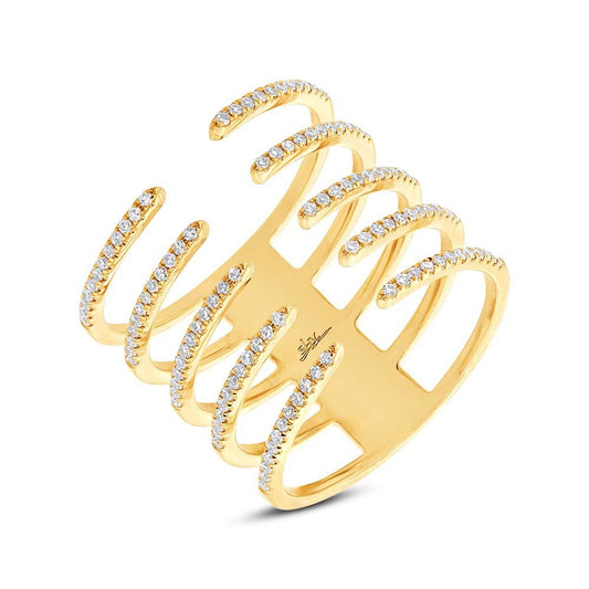 14k Yellow Gold Diamond Lady's Ring - 0.39ct