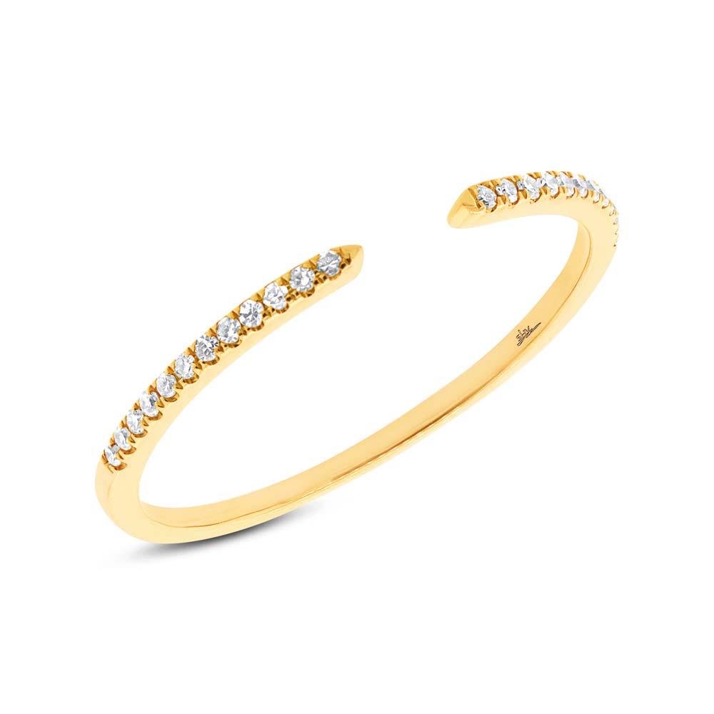 14k Yellow Gold Diamond Lady's Ring Size 9 - 0.07ct