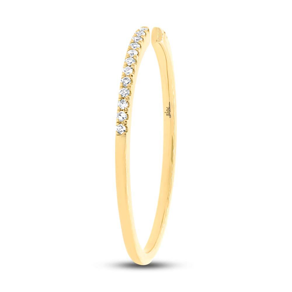 14k Yellow Gold Diamond Lady's Ring Size 9 - 0.07ct