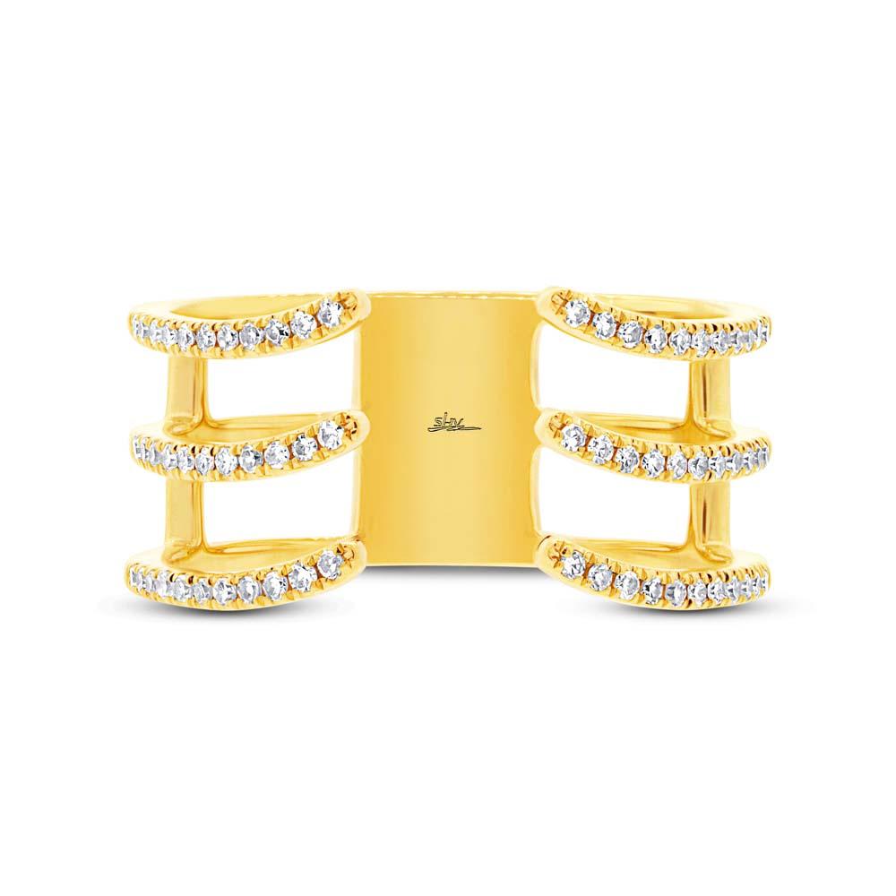 14k Yellow Gold Diamond Lady's Ring - 0.20ct