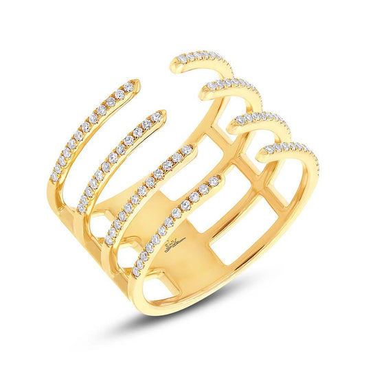 14k Yellow Gold Diamond Lady's Ring - 0.29ct