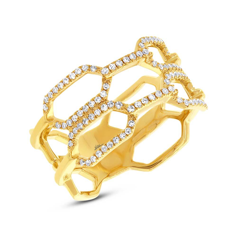 14k Yellow Gold Diamond Lady's Ring - 0.26ct