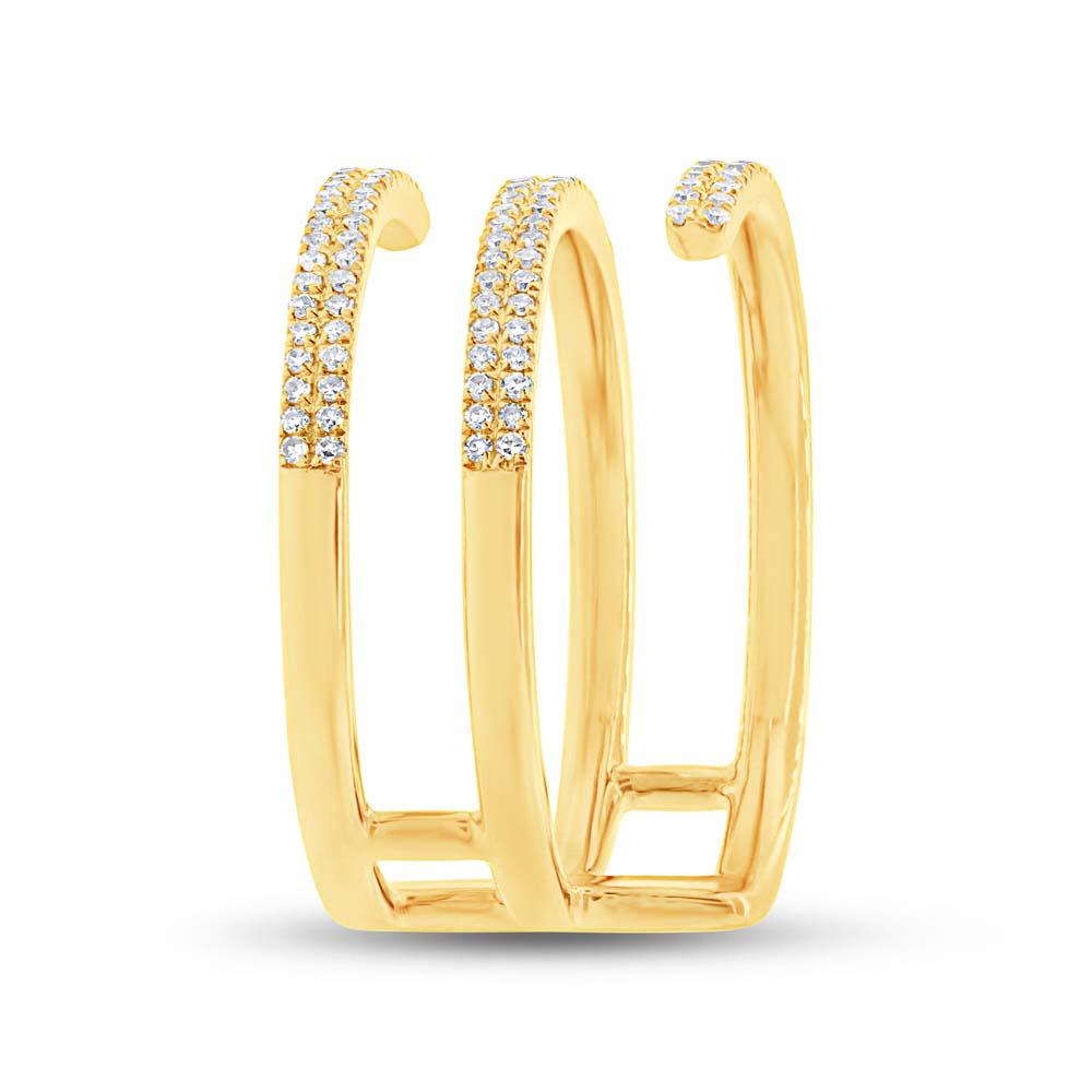 14k Yellow Gold Diamond Lady's Ring Size 5 - 0.30ct