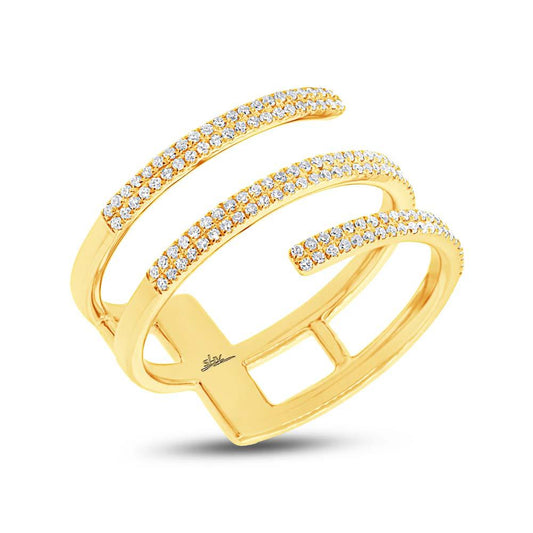 14k Yellow Gold Diamond Lady's Ring Size 5 - 0.30ct