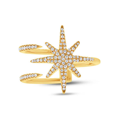 14k Yellow Gold Diamond Lady's Ring - 0.26ct