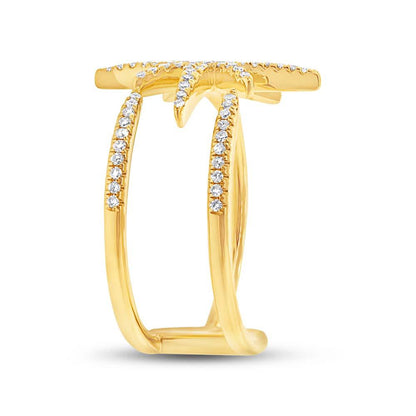 14k Yellow Gold Diamond Lady's Ring - 0.26ct