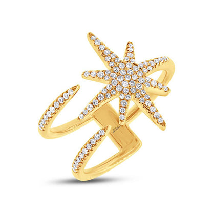 14k Yellow Gold Diamond Lady's Ring - 0.26ct