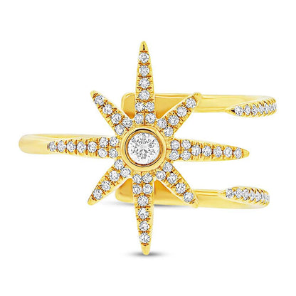 14k Yellow Gold Diamond Lady's Ring - 0.26ct