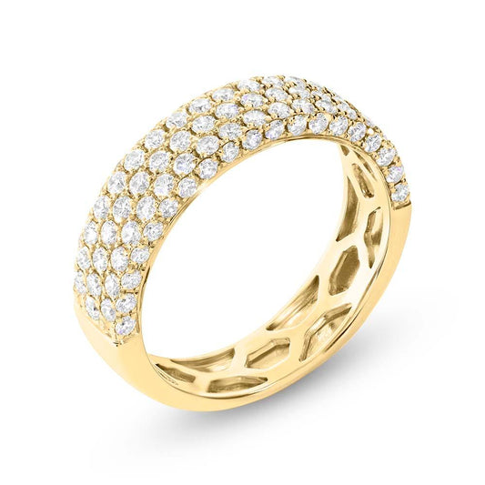 14k Yellow Gold Diamond Lady's Pave Band - 1.30ct