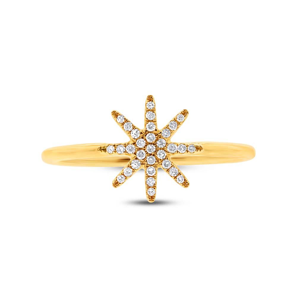 14k Yellow Gold Diamond Lady's Ring - 0.10ct