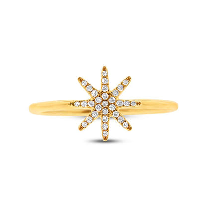 14k Yellow Gold Diamond Lady's Ring - 0.10ct