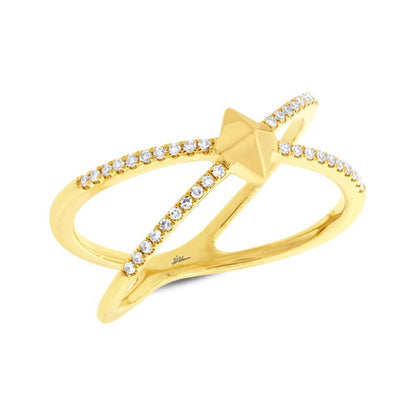 14k Yellow Gold Diamond Lady's Ring - 0.12ct