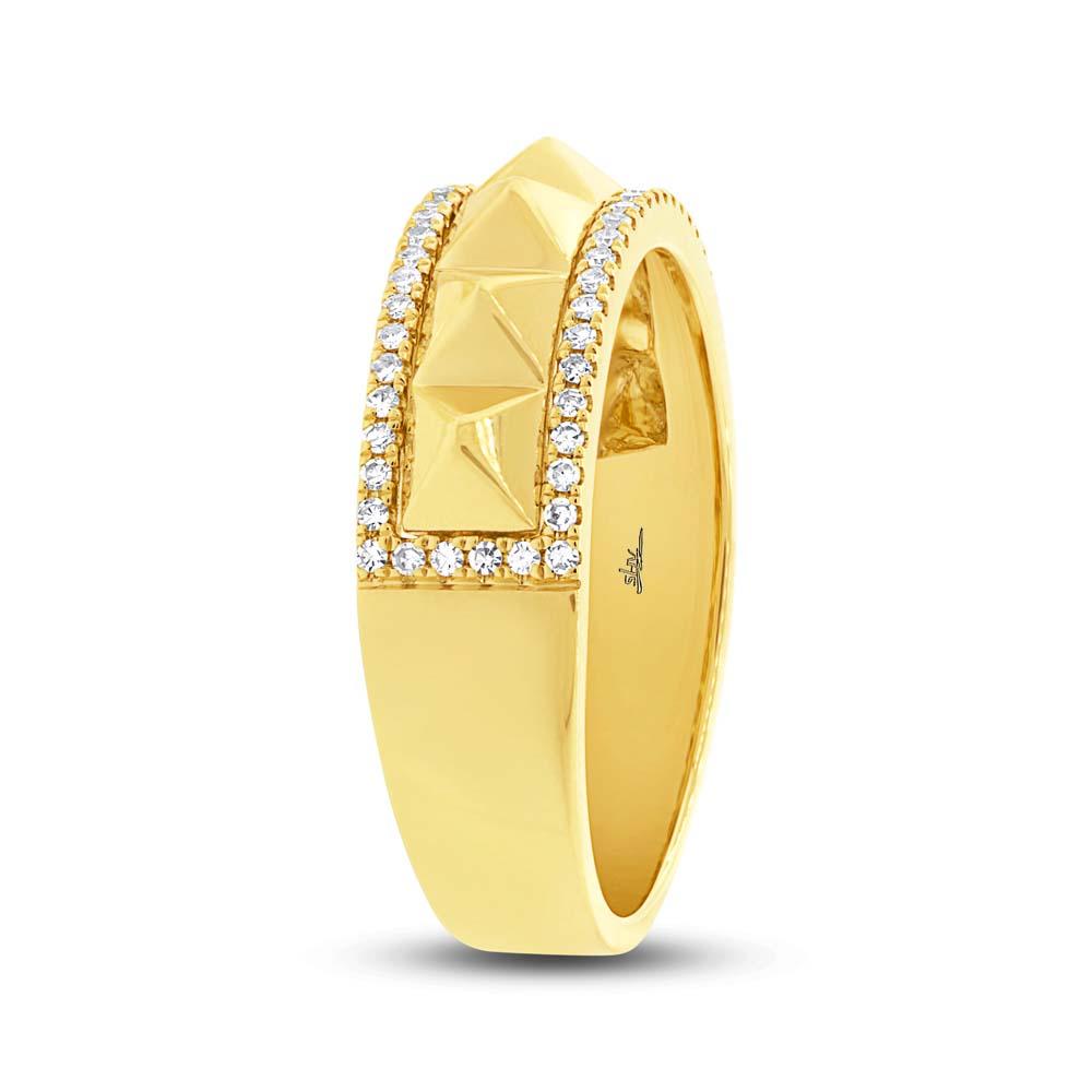 14k Yellow Gold Diamond Lady's Ring - 0.20ct