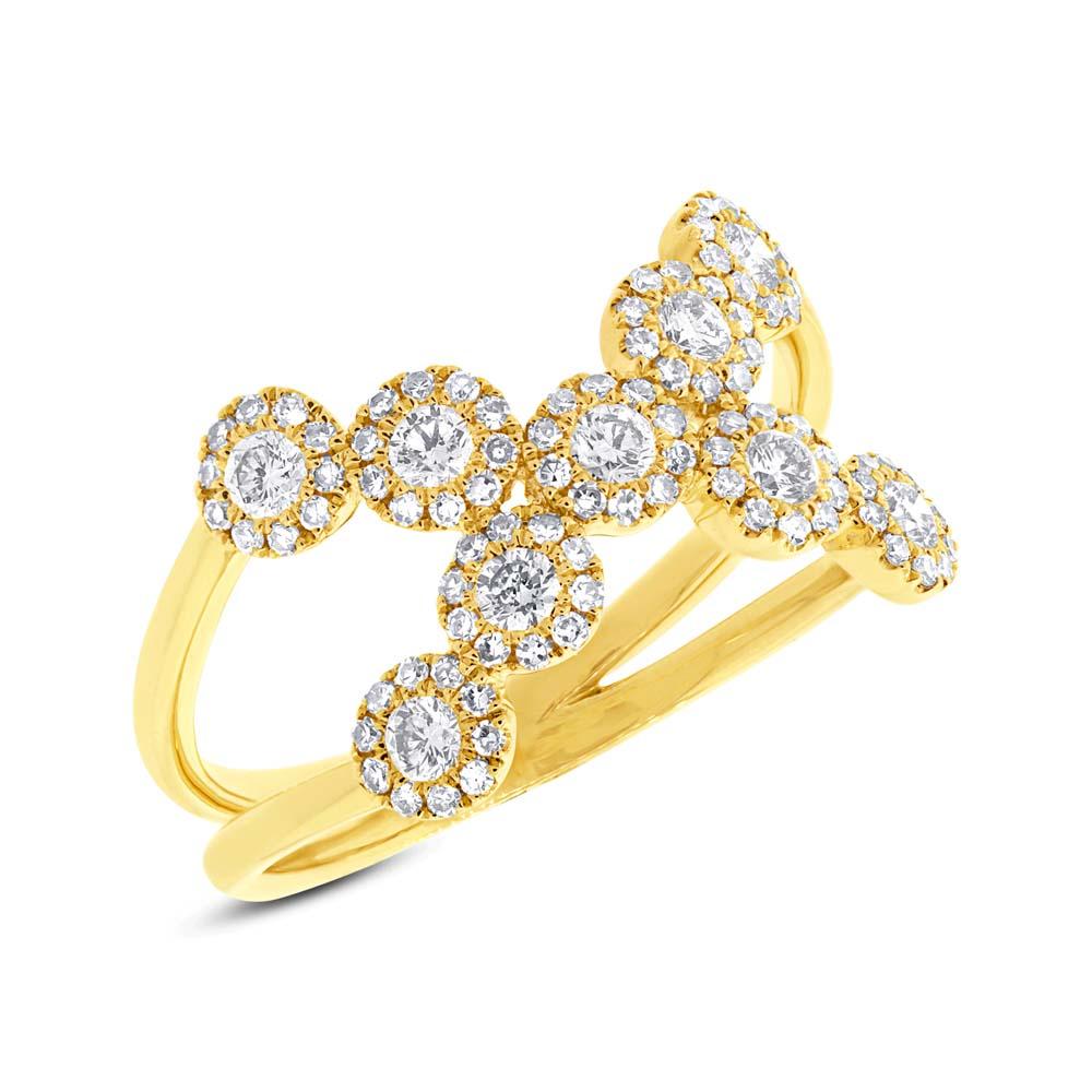 14k Yellow Gold Diamond Lady's Ring - 0.69ct