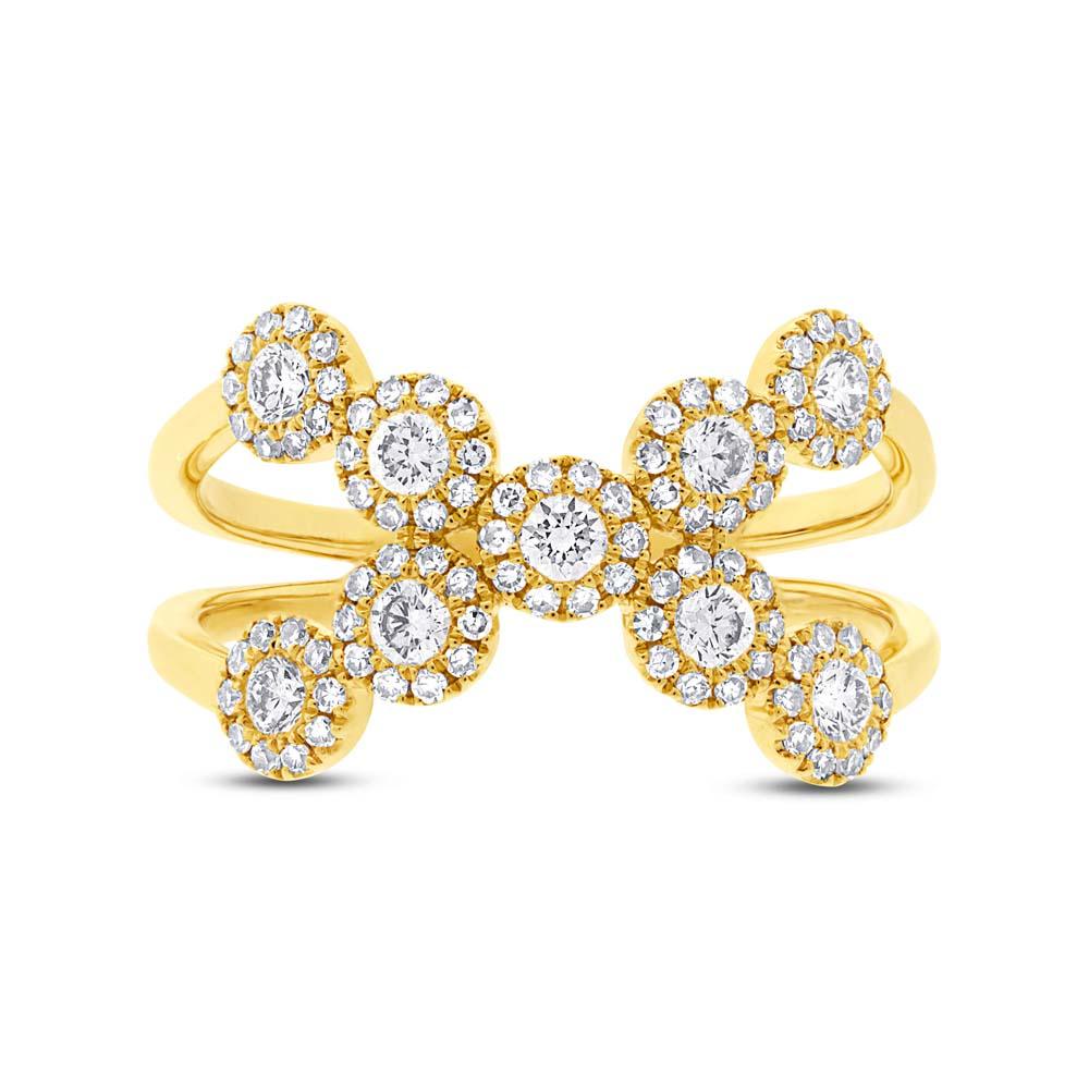 14k Yellow Gold Diamond Lady's Ring - 0.69ct