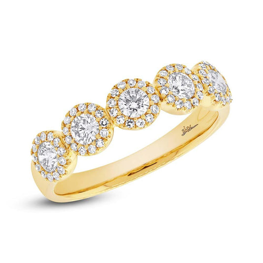 14k Yellow Gold Diamond Lady's Band