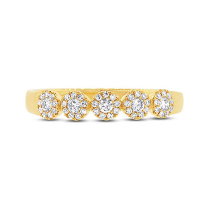 14k Yellow Gold Diamond Lady's Band