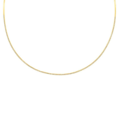 14k Yellow Gold Diamond Choker Necklace - 0.50ct