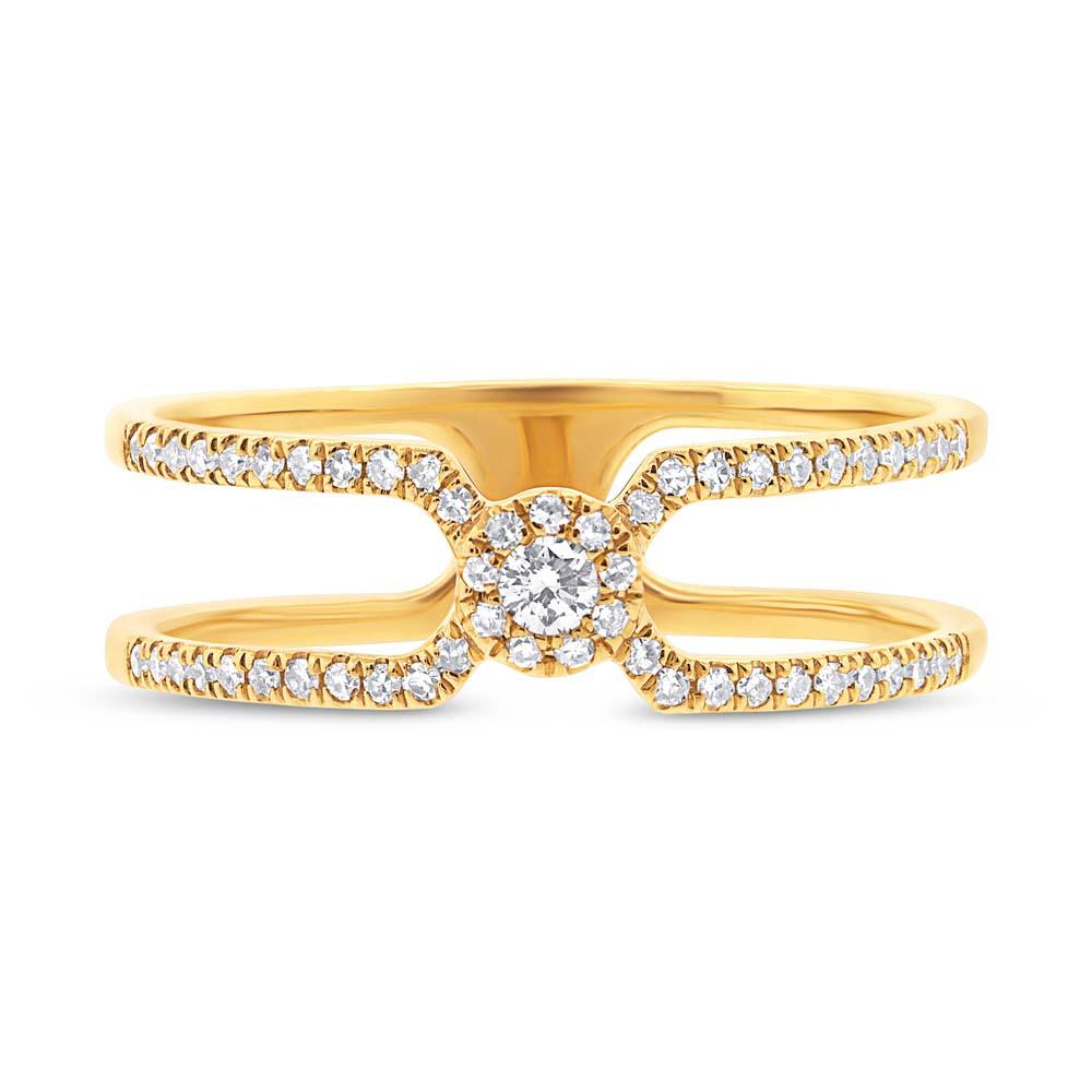 14k Yellow Gold Diamond Lady's Ring - 0.20ct
