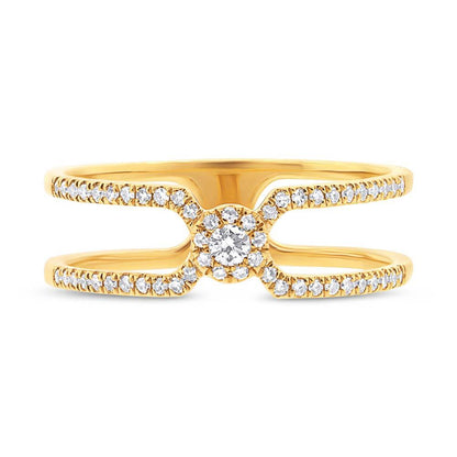 14k Yellow Gold Diamond Lady's Ring - 0.20ct