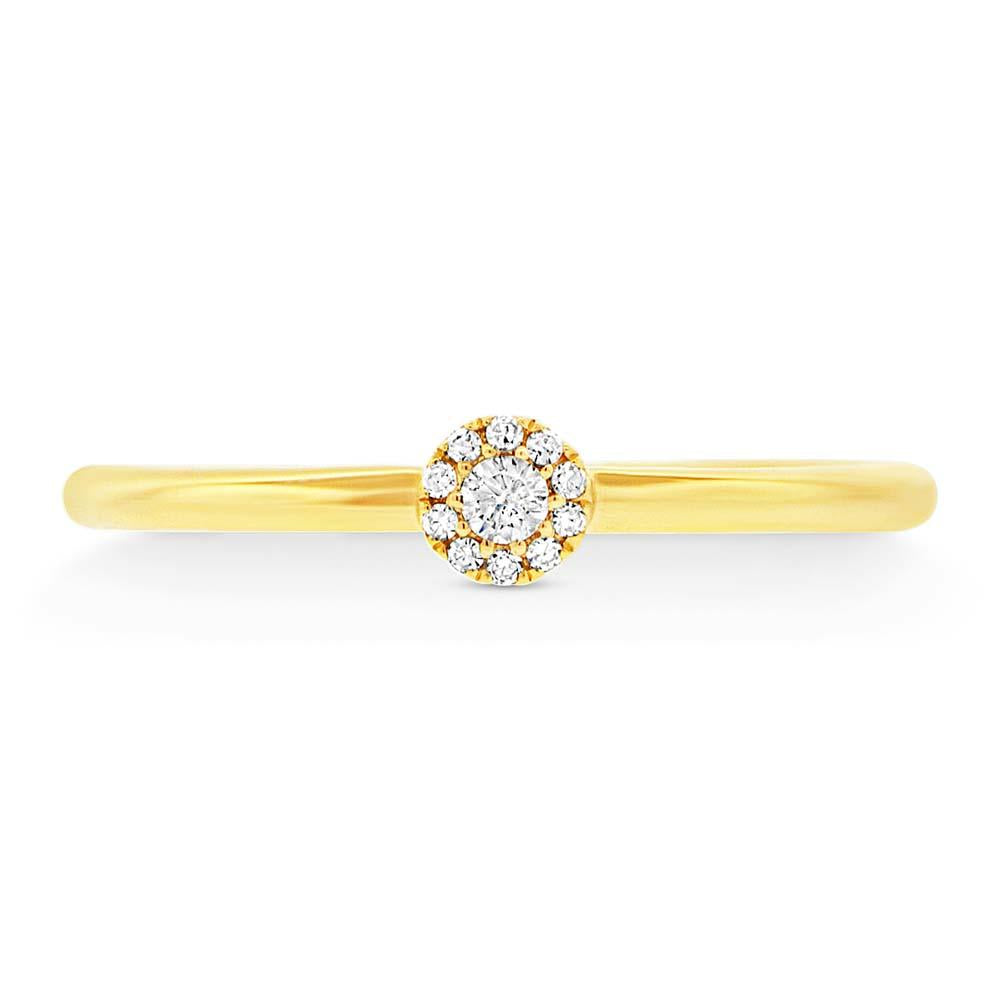14k Yellow Gold Diamond Lady's Ring - 0.07ct