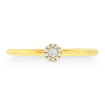 14k Yellow Gold Diamond Lady's Ring - 0.07ct
