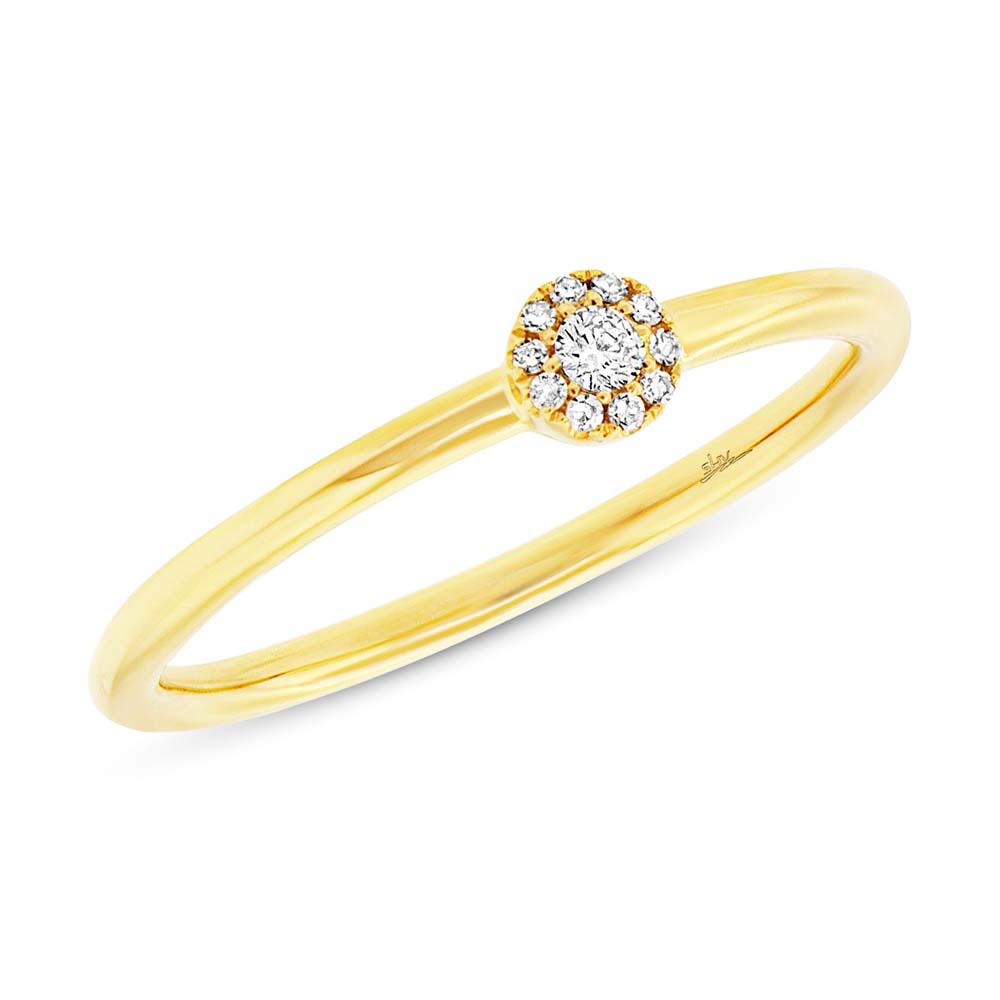 14k Yellow Gold Diamond Lady's Ring - 0.07ct