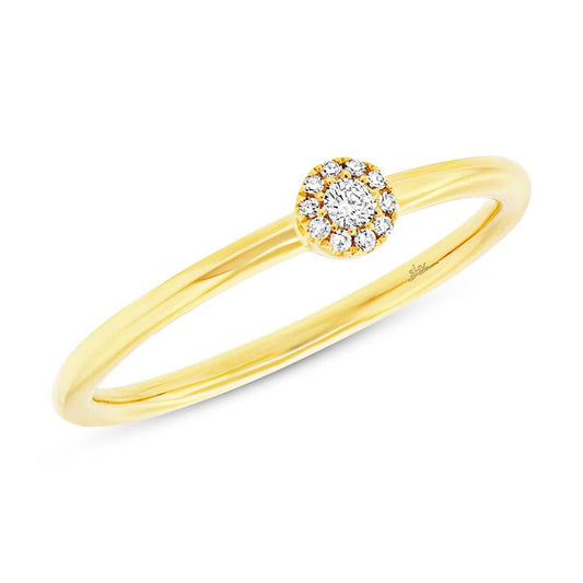 14k Yellow Gold Diamond Lady's Ring - 0.07ct