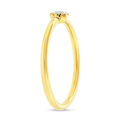 14k Yellow Gold Diamond Lady's Ring - 0.07ct