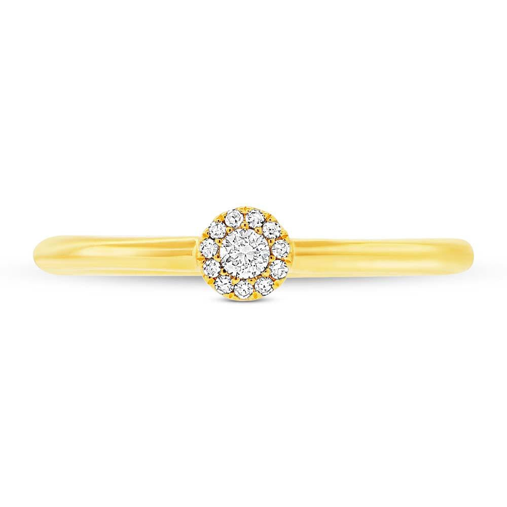 14k Yellow Gold Diamond Lady's Ring - 0.09ct