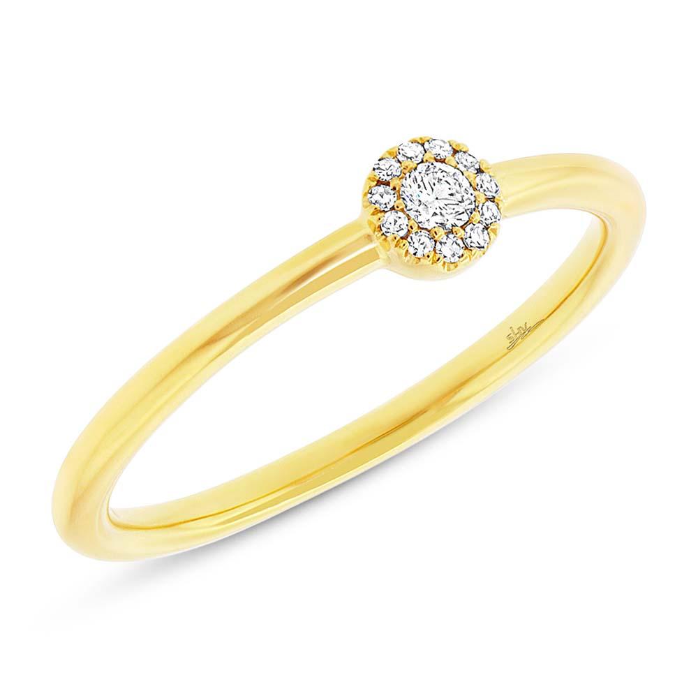 14k Yellow Gold Diamond Lady's Ring - 0.09ct