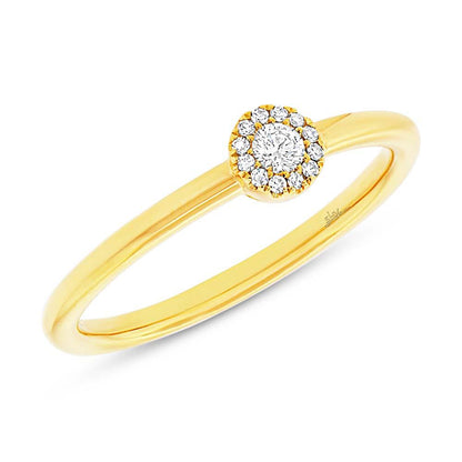 14k Yellow Gold Diamond Lady's Ring Size 5.5 - 0.12ct