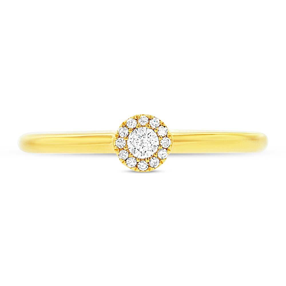 14k Yellow Gold Diamond Lady's Ring Size 5.5 - 0.12ct