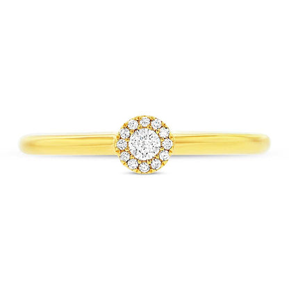 14k Yellow Gold Diamond Lady's Ring Size 5.5 - 0.12ct