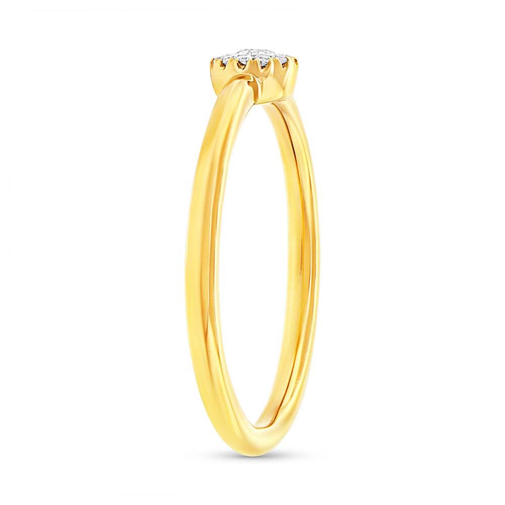14k Yellow Gold Diamond Lady's Ring Size 5.5 - 0.12ct