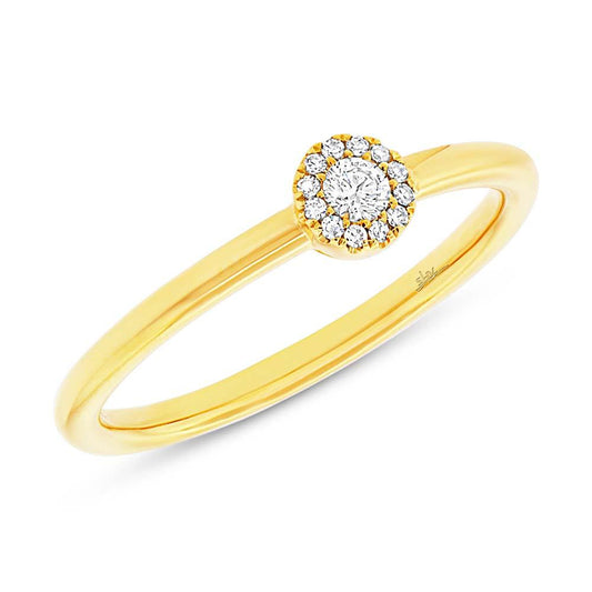 14k Yellow Gold Diamond Lady's Ring Size 5 - 0.12ct