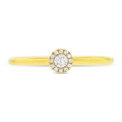 14k Yellow Gold Diamond Lady's Ring Size 5 - 0.12ct