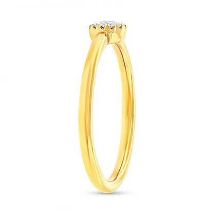 14k Yellow Gold Diamond Lady's Ring Size 5 - 0.12ct