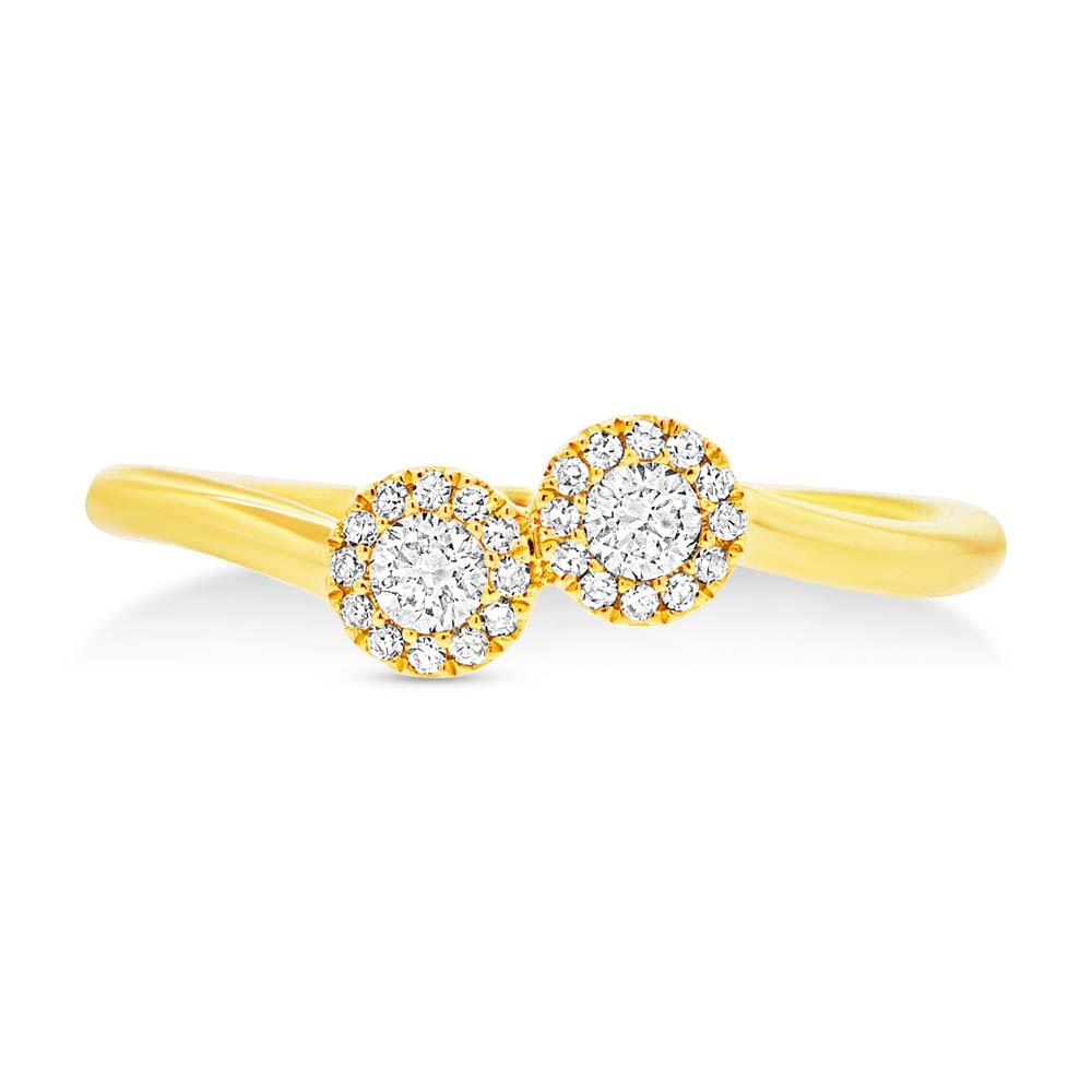 14k Yellow Gold Diamond Lady's Ring - 0.23ct