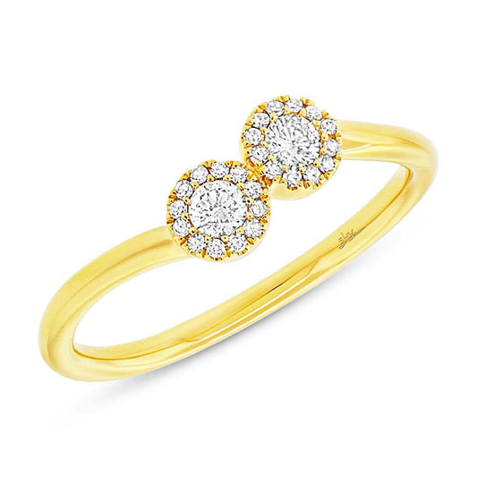 14k Yellow Gold Diamond Lady's Ring - 0.23ct