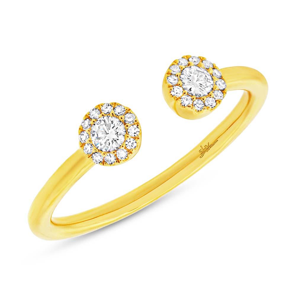 14k Yellow Gold Diamond Lady's Ring Size 5 - 0.23ct