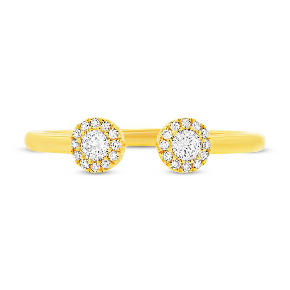 14k Yellow Gold Diamond Lady's Ring Size 6 - 0.23ct