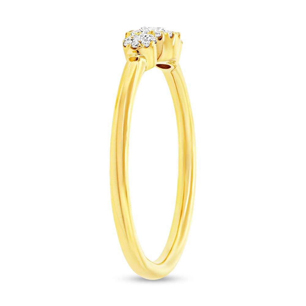 14k Yellow Gold Diamond Lady's Ring - 0.18ct