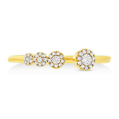 14k Yellow Gold Diamond Lady's Ring - 0.18ct
