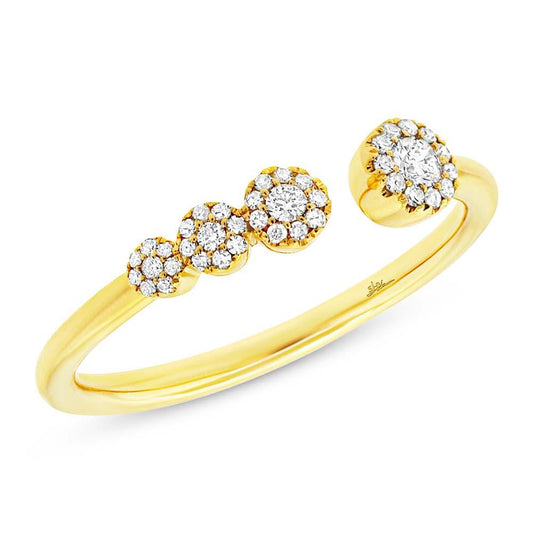 14k Yellow Gold Diamond Lady's Ring - 0.18ct