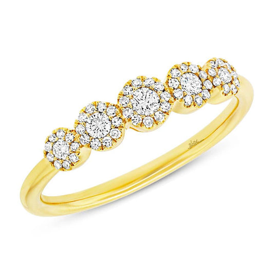 14k Yellow Gold Diamond Lady's Band
