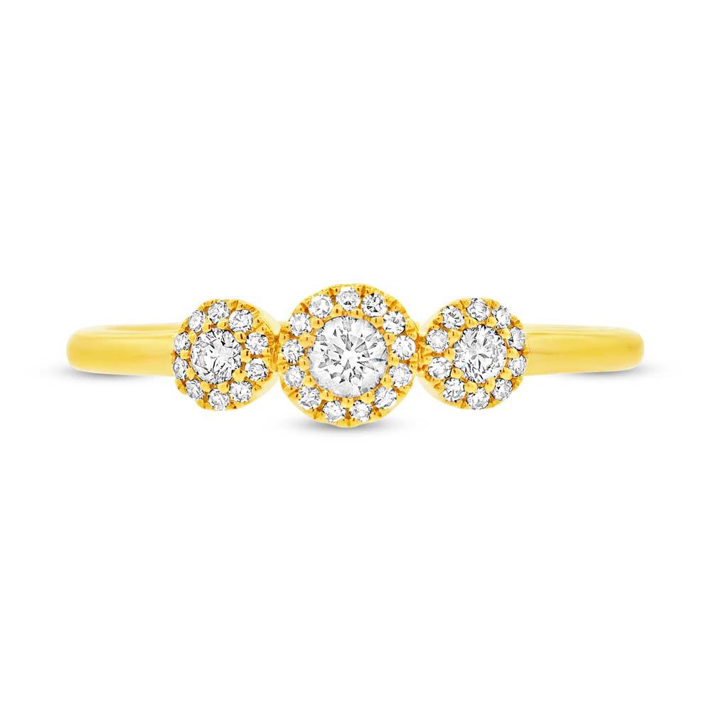 14k Yellow Gold Diamond Lady's Ring - 0.26ct