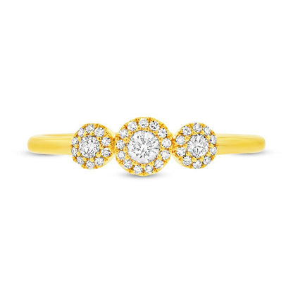 14k Yellow Gold Diamond Lady's Ring - 0.26ct